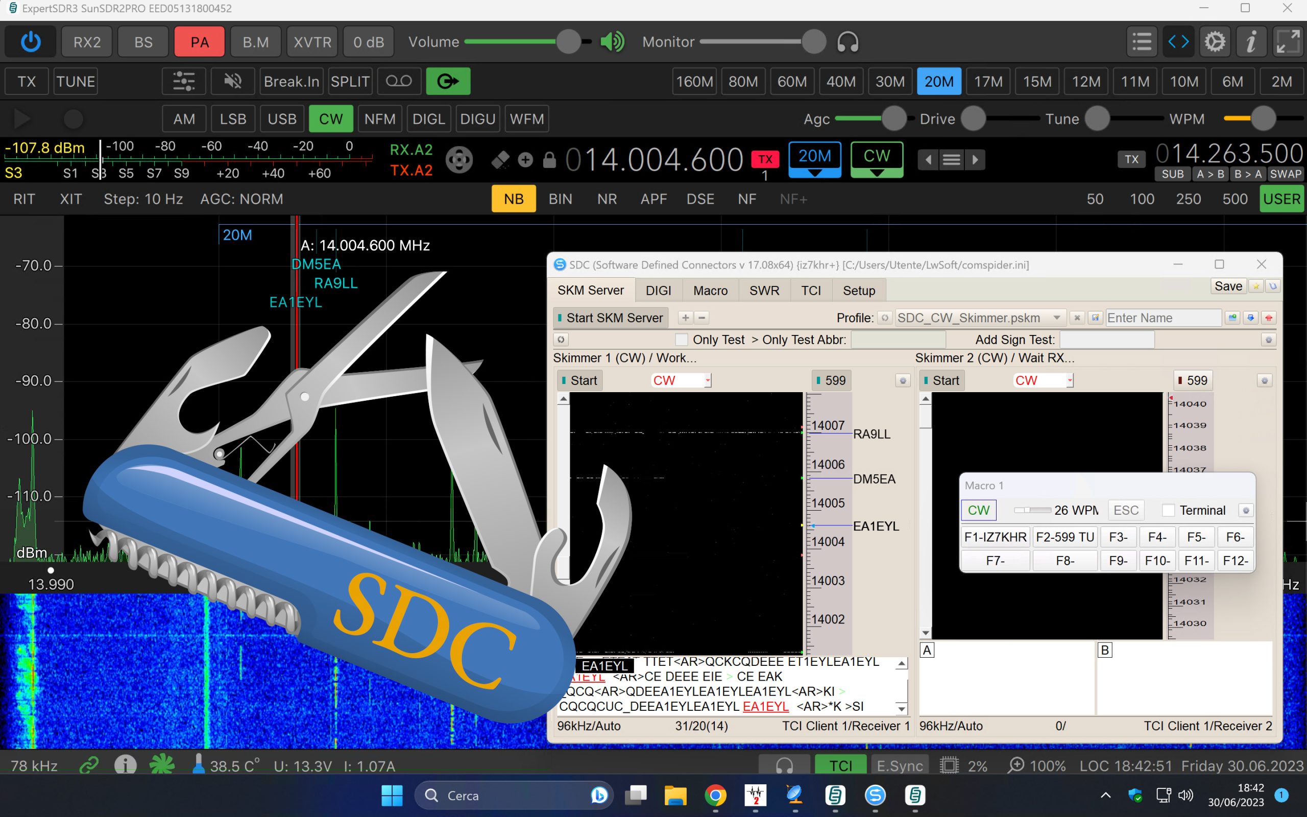 Sdc Software SDC - un coltellino svizzero per ExpertSDR3 | Francesco IZ7KHR